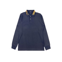 Manufacturing Men's Long Sleeve Black Pique Polo Shirt Pattern Collar Retail Industry Polo Shirt P1572 Manufacturing Men's Long Sleeve Black Pique Polo Shirt Pattern Collar Retail Industry Polo Shirt P1572